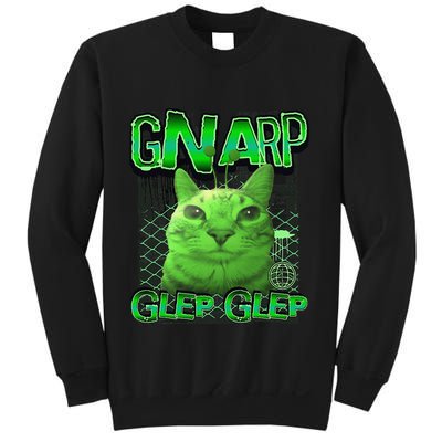 Gnarp Cat Silly Alien Cat Meme Brainrot Gen Z Meme Sweatshirt