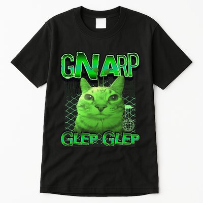 Gnarp Cat Silly Alien Cat Meme Brainrot Gen Z Meme Tall T-Shirt