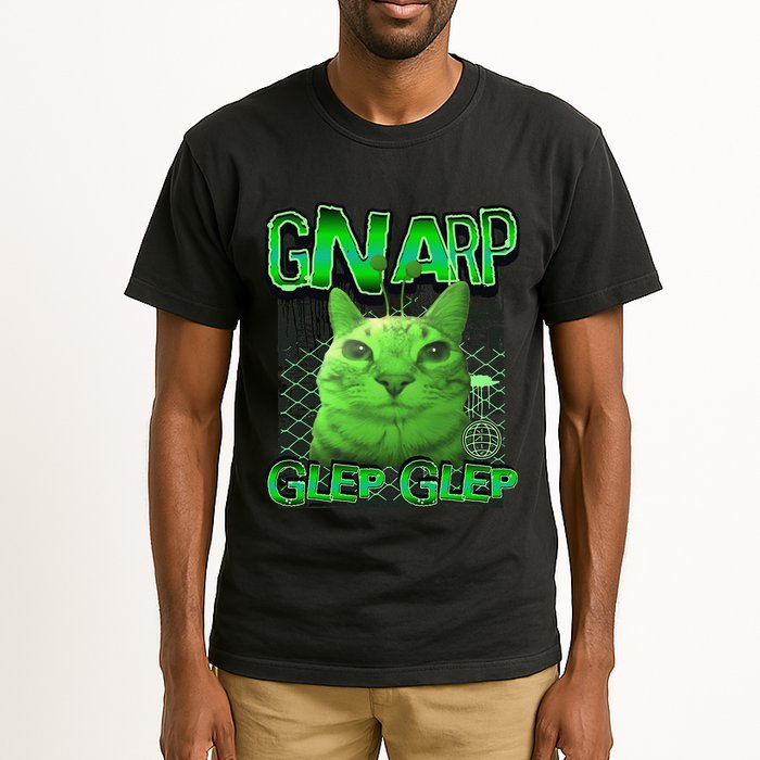 Gnarp Cat Silly Alien Cat Meme Brainrot Gen Z Meme Tall T-Shirt