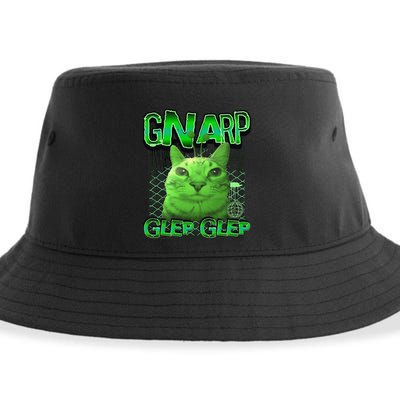 Gnarp Cat Silly Alien Cat Meme Brainrot Gen Z Meme Sustainable Bucket Hat