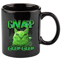 Gnarp Cat Silly Alien Cat Meme Brainrot Gen Z Meme 11oz C Handle Ceramic Mug