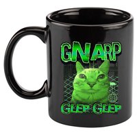 Gnarp Cat Silly Alien Cat Meme Brainrot Gen Z Meme 11oz C Handle Ceramic Mug