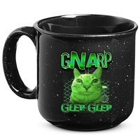 Gnarp Cat Silly Alien Cat Meme Brainrot Gen Z Meme 15oz Campfire Ceramic Mug
