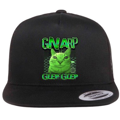 Gnarp Cat Silly Alien Cat Meme Brainrot Gen Z Meme Flatbill Hat