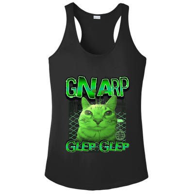 Gnarp Cat Silly Alien Cat Meme Brainrot Gen Z Meme Ladies PosiCharge Competitor Racerback Tank