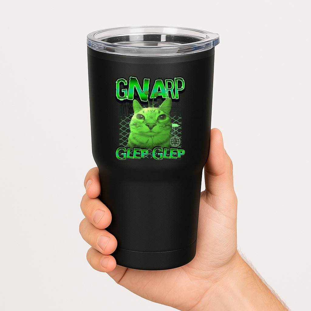 Gnarp Cat Silly Alien Cat Meme Brainrot Gen Z Meme Tumbler