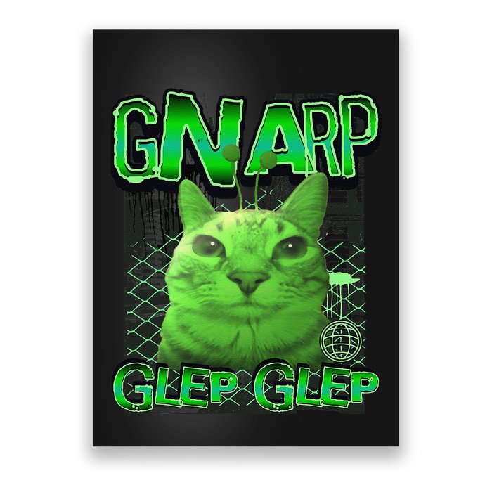 Gnarp Cat Silly Alien Cat Meme Brainrot Gen Z Meme Poster