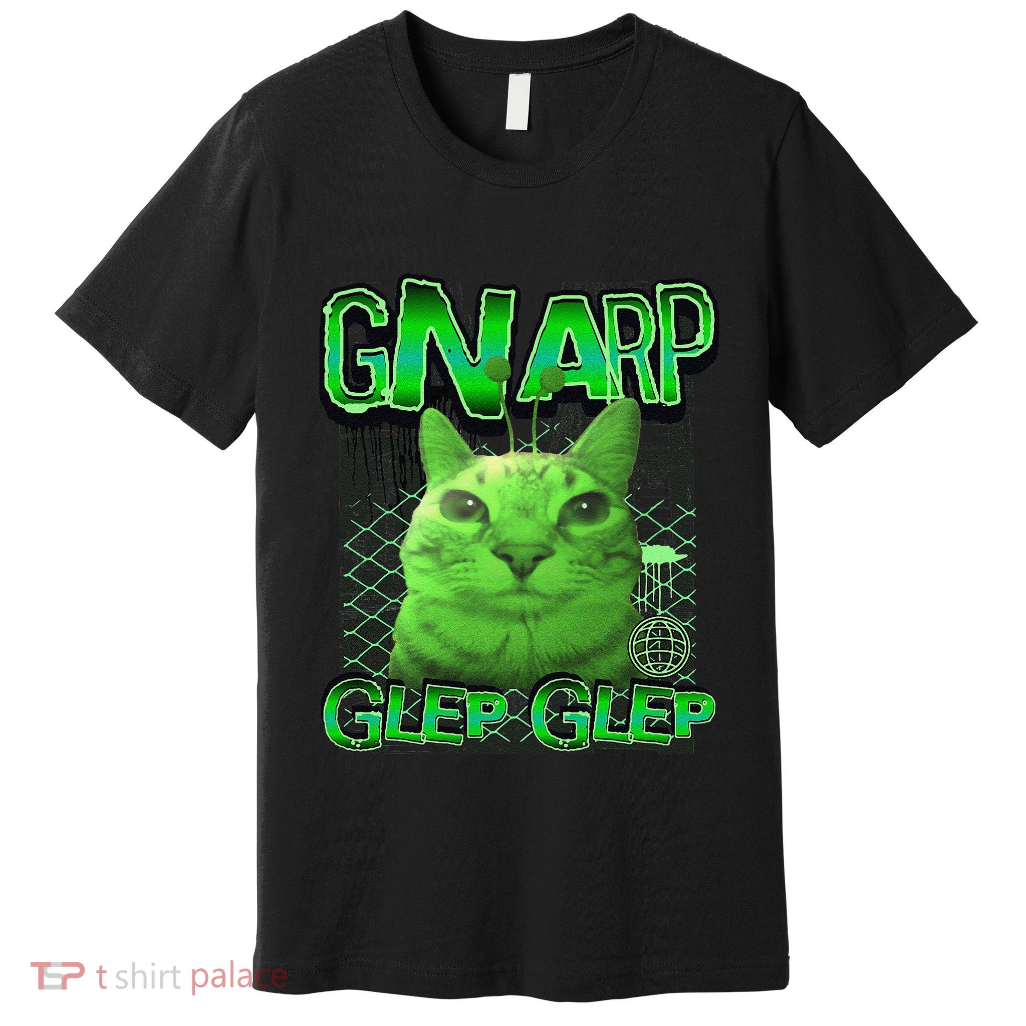 Gnarp Cat Silly Alien Cat Meme Brainrot Gen Z Meme Premium T-Shirt