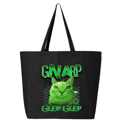 Gnarp Cat Silly Alien Cat Meme Brainrot Gen Z Meme 25L Jumbo Tote