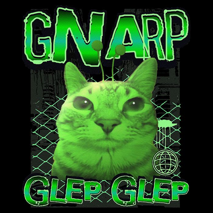 Gnarp Cat Silly Alien Cat Meme Brainrot Gen Z Meme Pom Pom 12in Knit Beanie