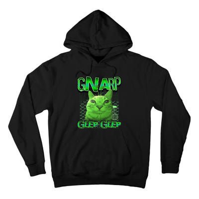 Gnarp Cat Silly Alien Cat Meme Brainrot Gen Z Meme Tall Hoodie
