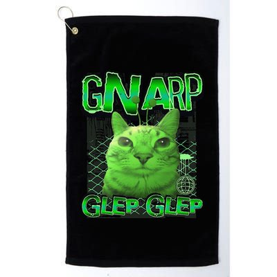 Gnarp Cat Silly Alien Cat Meme Brainrot Gen Z Meme Golf Towel