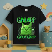 Gnarp Cat Silly Alien Cat Meme Brainrot Gen Z Meme Toddler T-Shirt