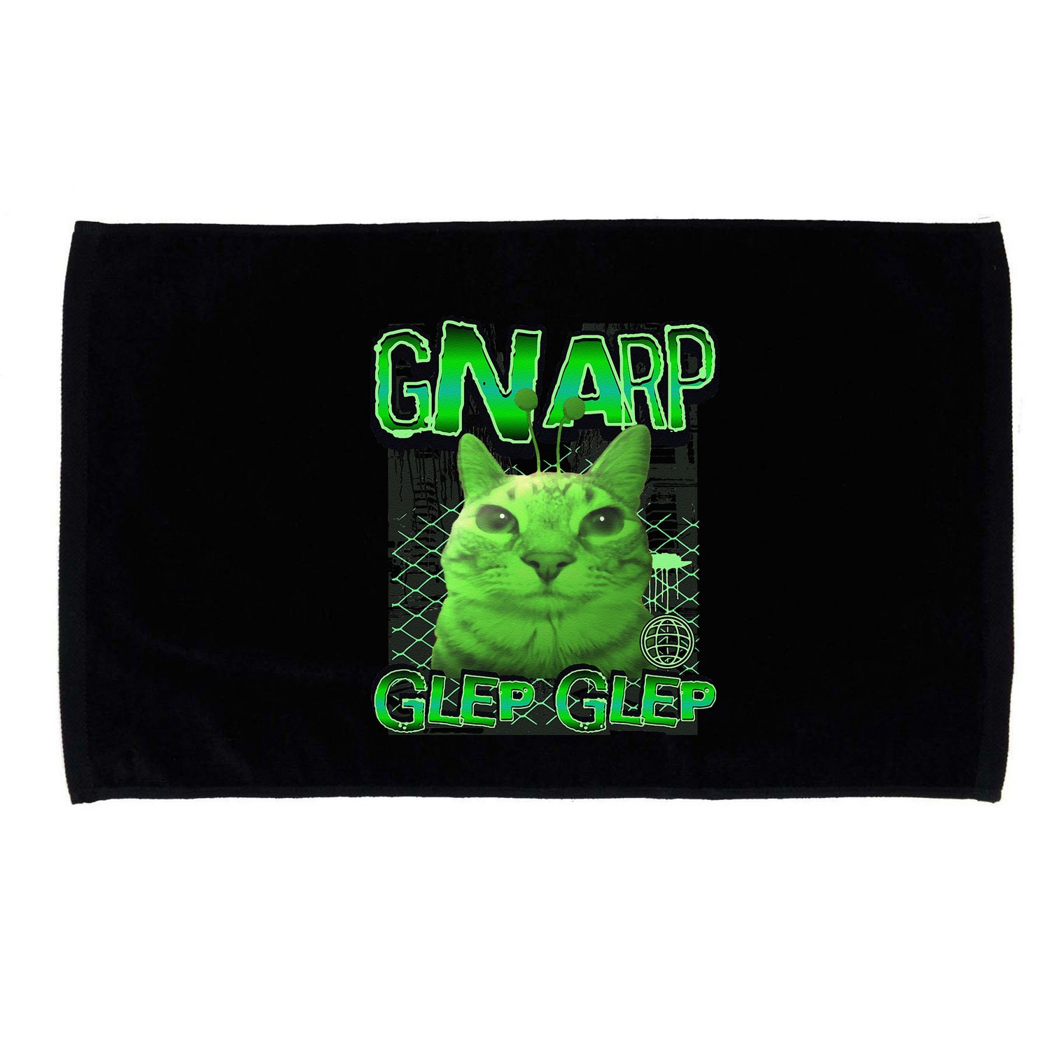 Gnarp Cat Silly Alien Cat Meme Brainrot Gen Z Meme Microfiber Hand Towel