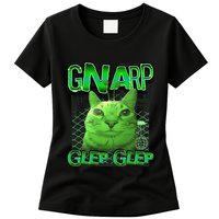 Gnarp Cat Silly Alien Cat Meme Brainrot Gen Z Meme Womens T-Shirt