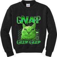 Gnarp Cat Silly Alien Cat Meme Brainrot Gen Z Meme Kids Sweatshirt