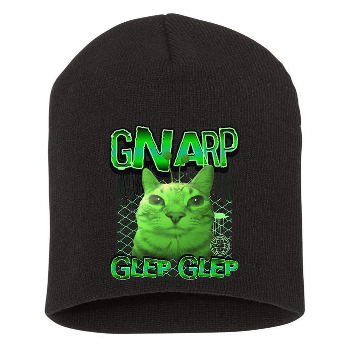 Gnarp Cat Silly Alien Cat Meme Brainrot Gen Z Meme Short Acrylic Beanie