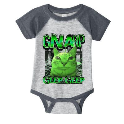Gnarp Cat Silly Alien Cat Meme Brainrot Gen Z Meme Infant Baby Jersey Bodysuit