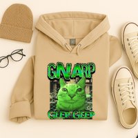 Gnarp Cat Silly Alien Cat Meme Brainrot Gen Z Meme Hoodie