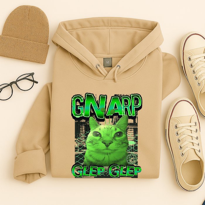 Gnarp Cat Silly Alien Cat Meme Brainrot Gen Z Meme Hoodie