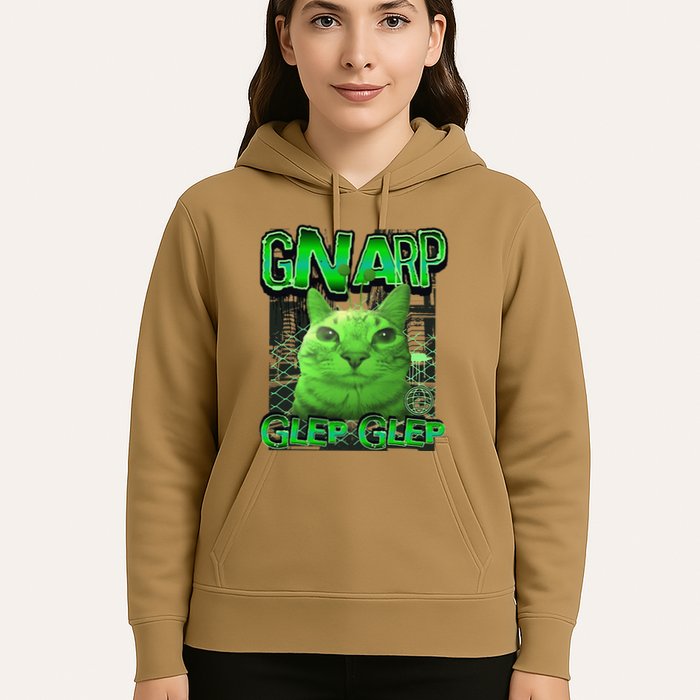 Gnarp Cat Silly Alien Cat Meme Brainrot Gen Z Meme Hoodie