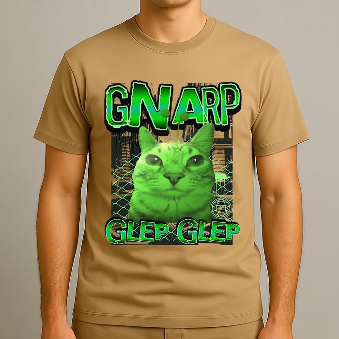 Gnarp Cat Silly Alien Cat Meme Brainrot Gen Z Meme T-Shirt