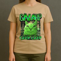 Gnarp Cat Silly Alien Cat Meme Brainrot Gen Z Meme T-Shirt