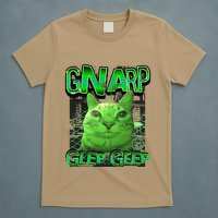 Gnarp Cat Silly Alien Cat Meme Brainrot Gen Z Meme T-Shirt