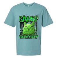 Gnarp Cat Silly Alien Cat Meme Brainrot Gen Z Meme Sueded Cloud Jersey T-Shirt