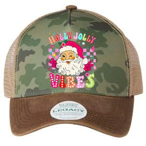 Groovy Cute Santa Claus Christmas Vibes Xmas Legacy Tie Dye Trucker Hat