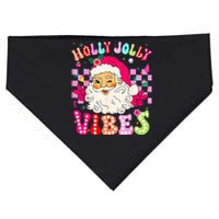 Groovy Cute Santa Claus Christmas Vibes Xmas USA-Made Doggie Bandana