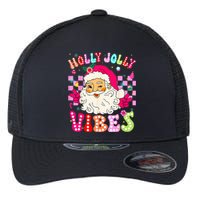 Groovy Cute Santa Claus Christmas Vibes Xmas Flexfit Unipanel Trucker Cap