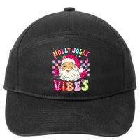 Groovy Cute Santa Claus Christmas Vibes Xmas 7-Panel Snapback Hat