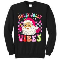 Groovy Cute Santa Claus Christmas Vibes Xmas Tall Sweatshirt