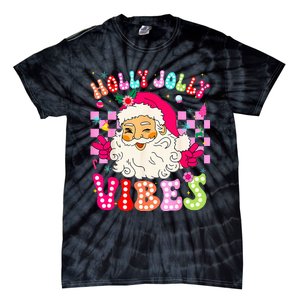 Groovy Cute Santa Claus Christmas Vibes Xmas Tie-Dye T-Shirt