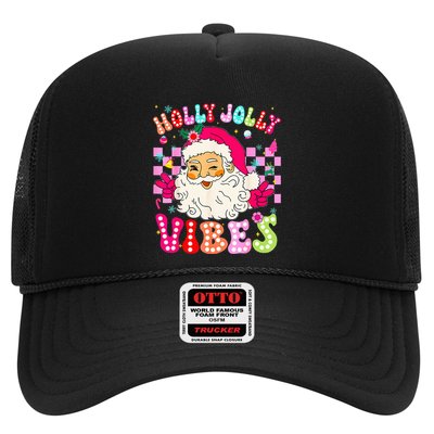 Groovy Cute Santa Claus Christmas Vibes Xmas Trucker Hat