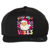 Groovy Cute Santa Claus Christmas Vibes Xmas Wool Snapback Cap