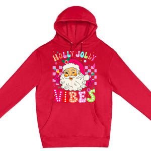 Groovy Cute Santa Claus Christmas Vibes Xmas Premium Pullover Hoodie