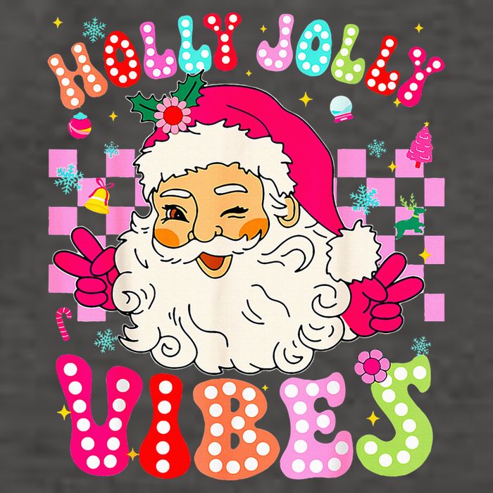 Groovy Cute Santa Claus Christmas Vibes Xmas Vector Backpack