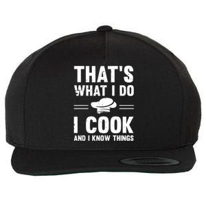 Great Cooking Saying Gift Kitchen Women Men Wool Snapback Cap