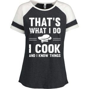 Great Cooking Saying Gift Kitchen Women Men Enza Ladies Jersey Colorblock Tee