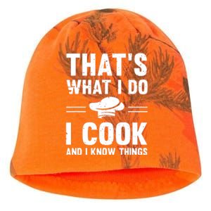 Great Cooking Saying Gift Kitchen Women Men Kati - Camo Knit Beanie