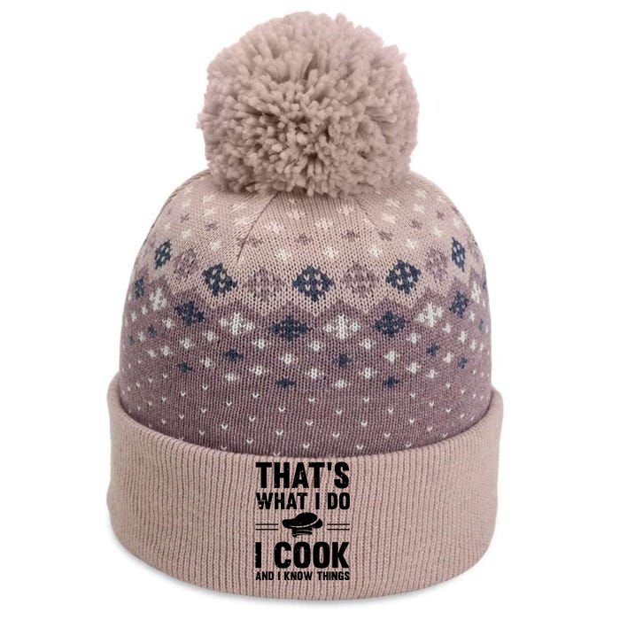 Great Cooking Saying Gift Kitchen Women Men The Baniff Cuffed Pom Beanie