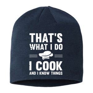 Great Cooking Saying Gift Kitchen Women Men Sustainable Beanie