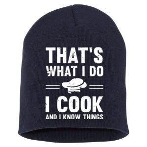 Great Cooking Saying Gift Kitchen Women Men Short Acrylic Beanie