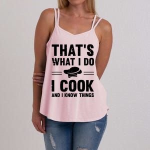 Great Cooking Saying Gift Kitchen Women Men Women's Strappy Tank