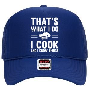 Great Cooking Saying Gift Kitchen Women Men High Crown Mesh Back Trucker Hat