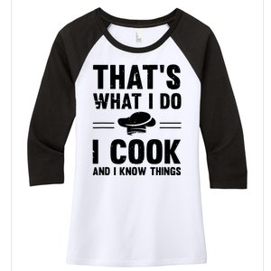 Great Cooking Saying Gift Kitchen Women Men Women's Tri-Blend 3/4-Sleeve Raglan Shirt