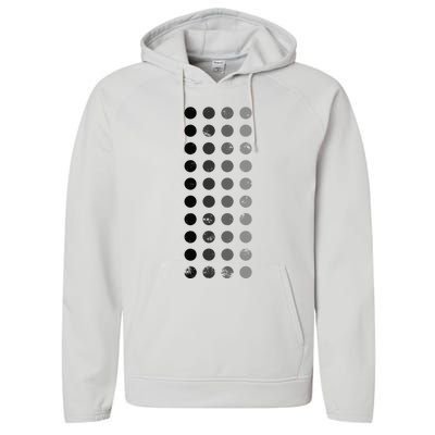 Geometric Circle Shapes Geometry Art Grid Pattern Distressed Performance Fleece Hoodie