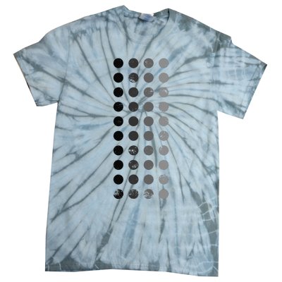 Geometric Circle Shapes Geometry Art Grid Pattern Distressed Tie-Dye T-Shirt